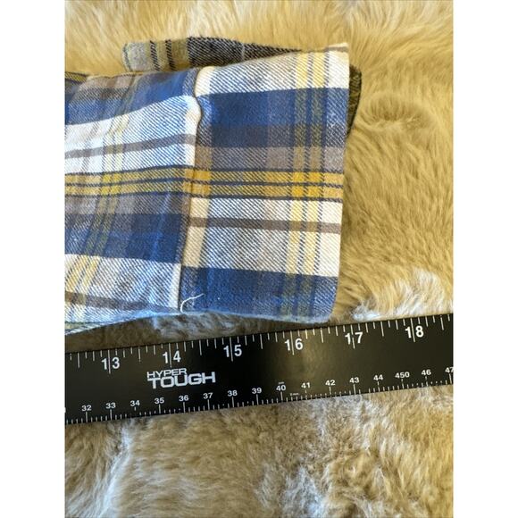 POL Oversized Plaid Patchwork Shirt Stud Detail Tab Sleeve Button Down M - Picture 8 of 10